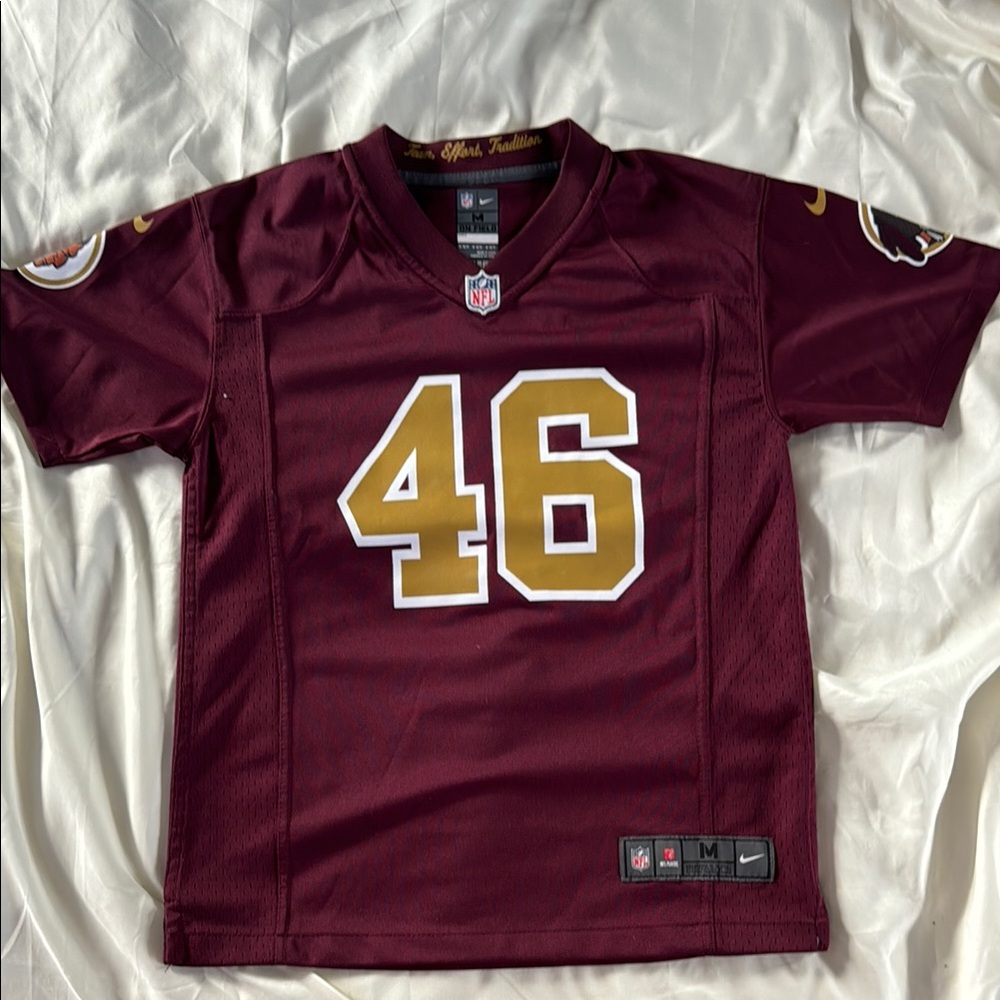 Nike Red and Gold Football Jersey with V-Neck